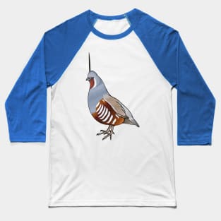 Mountain quail bird cartoon illustration Baseball T-Shirt